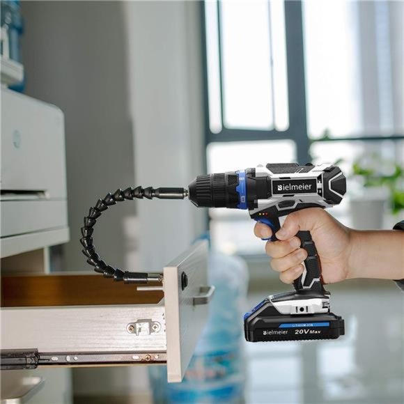 20V MAX Cordless Drill Set, Drill kit with Lithium-Ion and charger,3/8 inches - Picture 3 of 6